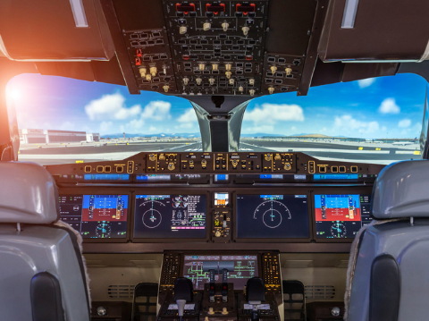 Commercial Aerospace Industry - Commercial Airliner Cockpit Image