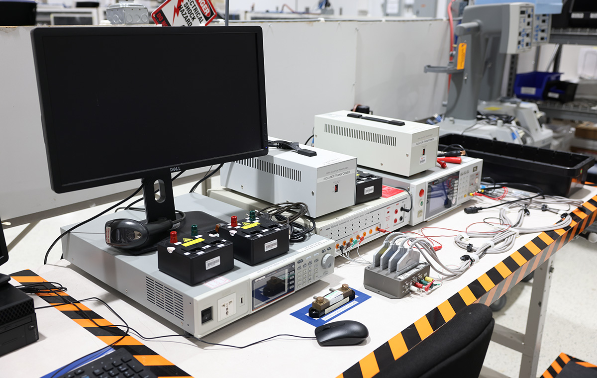 computer workstation in a lab setting